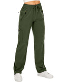 Asfixiado Black Cargo Pants Women Quick Dry Hiking Pant UPF 50 Lightweight Work Camping Travel Trousers with Deep Pockets