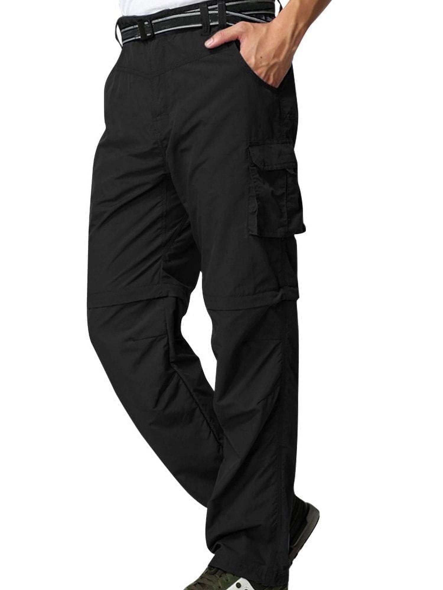 Asfixiado Mens Hiking Pants Convertible Quick Dry Lightweight Zip Off Outdoor Fishing Travel Safari Cargo Pants Casual Trousers