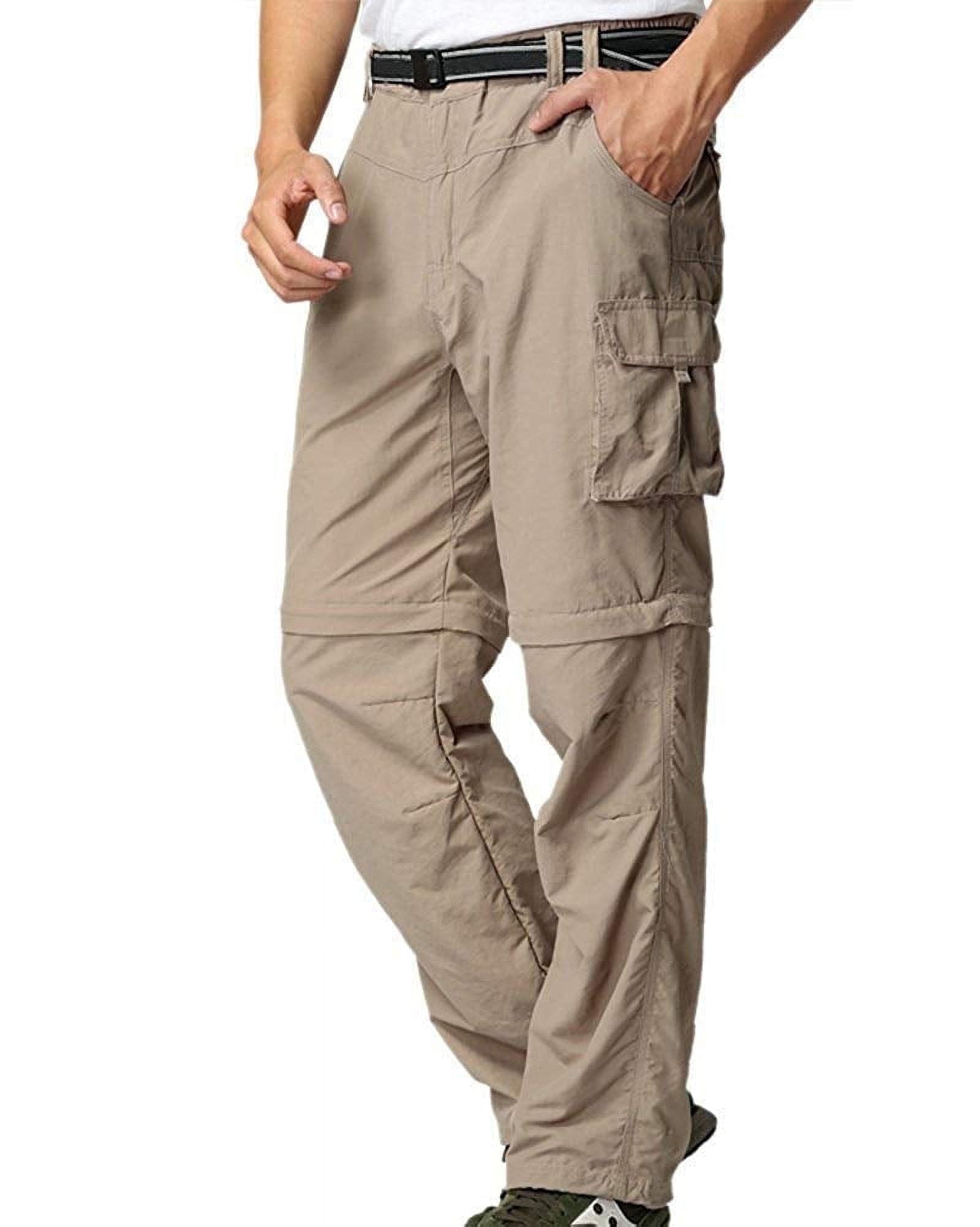 Asfixiado Mens Hiking Pants Convertible Quick Dry Lightweight Zip Off Outdoor Fishing Travel Safari Cargo Pants Casual Trousers