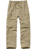 liyiyiyia Boy's Scout Pants Quick Dry Convertible Hiking Pants Outdoor Climbing Casual Trouser Kids Youth Gray Cargo Pants