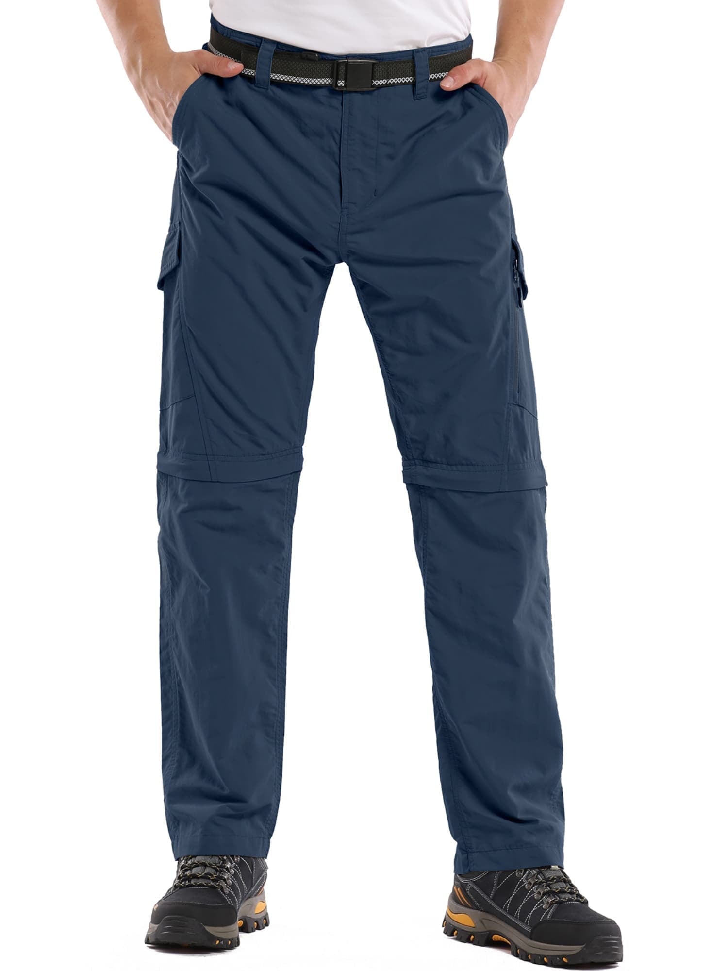 liyiyiyia Mens Convertible Hiking Cargo Pants Outdoor Quick Dry Zip Off Safari Trousers Lightweight Fishing Pant with Multi Pockets