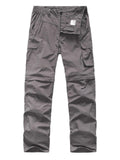 POENTAB Boy's Cargo Pants, Kids' Casual Outdoor Quick Dry Waterproof Hiking Climbing Convertible Zip Off Pants