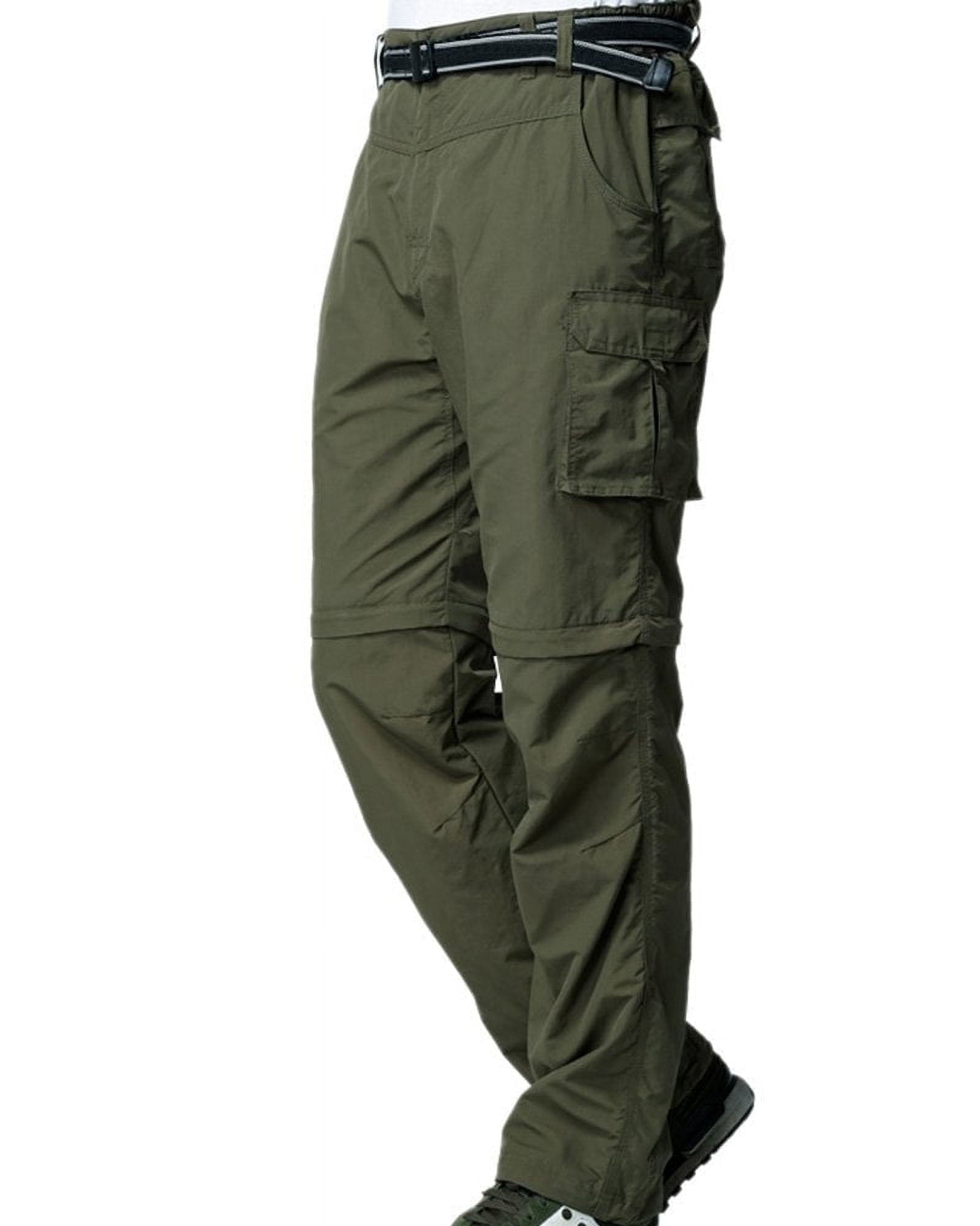 Asfixiado Mens Hiking Pants Convertible Quick Dry Lightweight Zip Off Outdoor Fishing Travel Safari Cargo Pants Casual Trousers