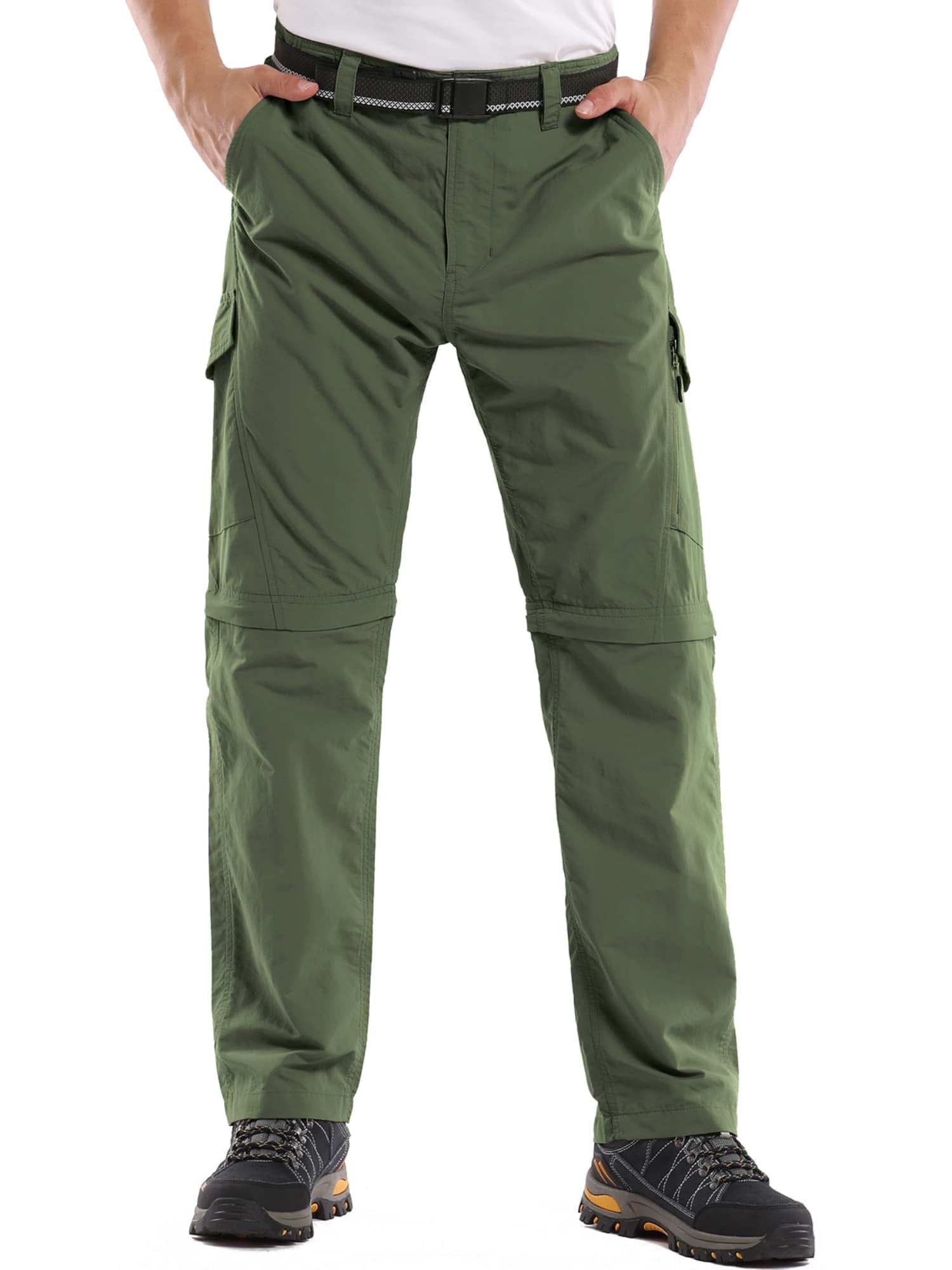 liyiyiyia Mens Convertible Hiking Cargo Pants Outdoor Quick Dry Zip Off Safari Trousers Lightweight Fishing Pant with Multi Pockets